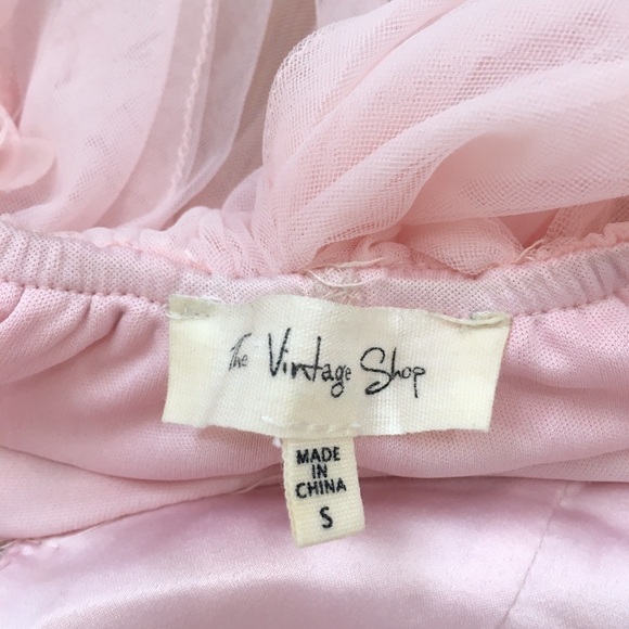 The Vintage Shop Pink Spring Bloom Embellished Floral Tied Shoulder Mini Dress - Picture 13 of 16